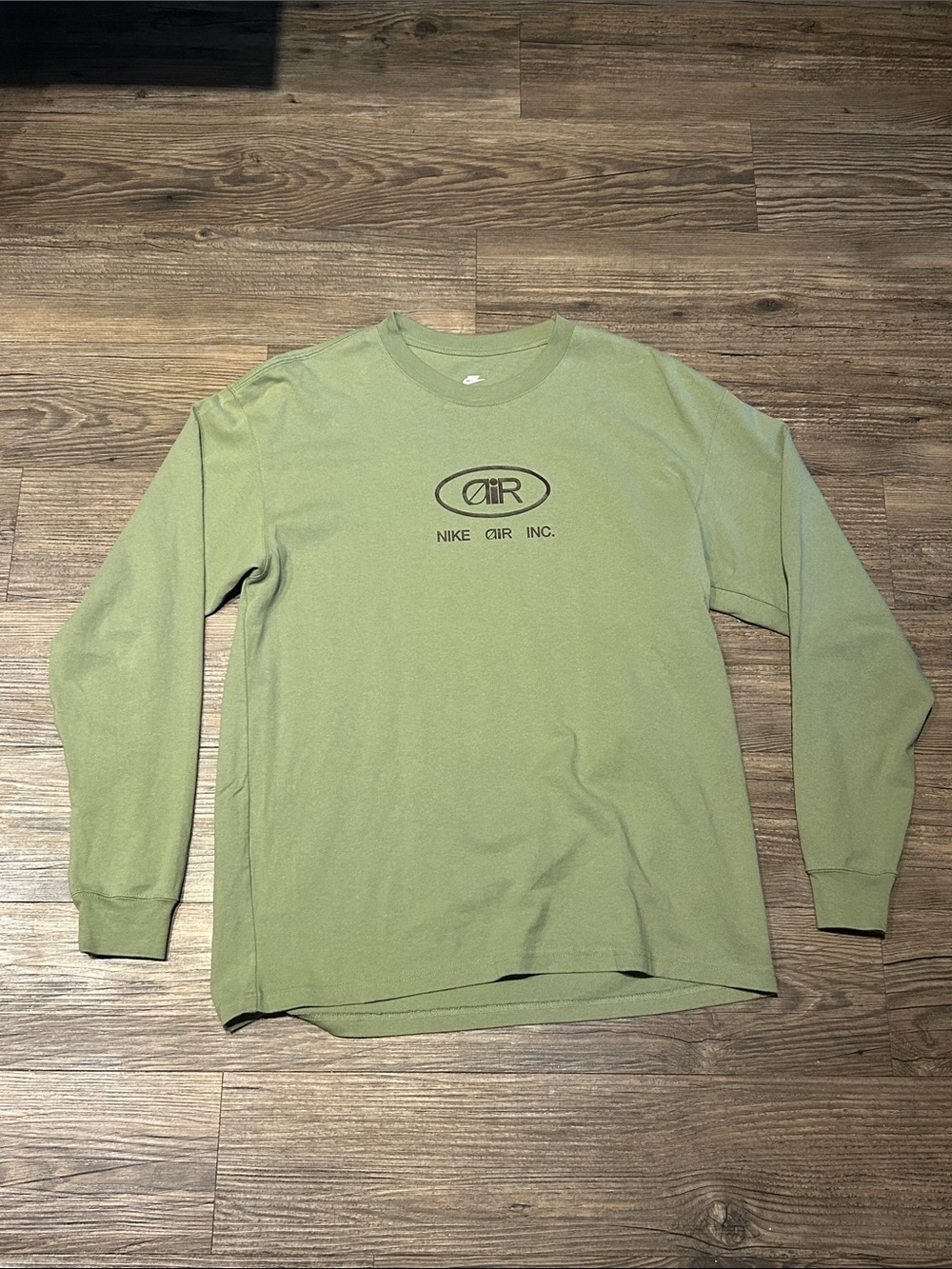 Nike Air Olive Green Long Sleeve Shirt - Loose Fit